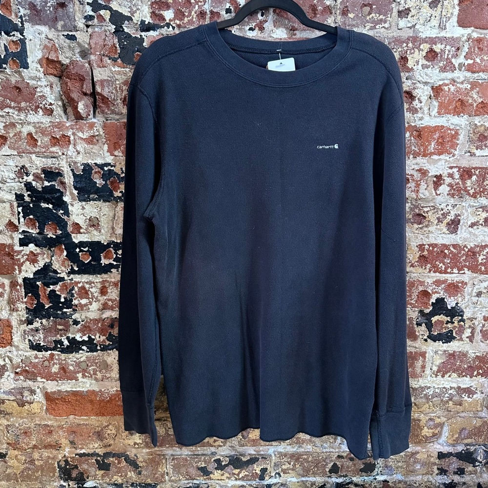 Carhartt K228 BLK Mens Knit Thermal Long Sleeve Shirt Black Large